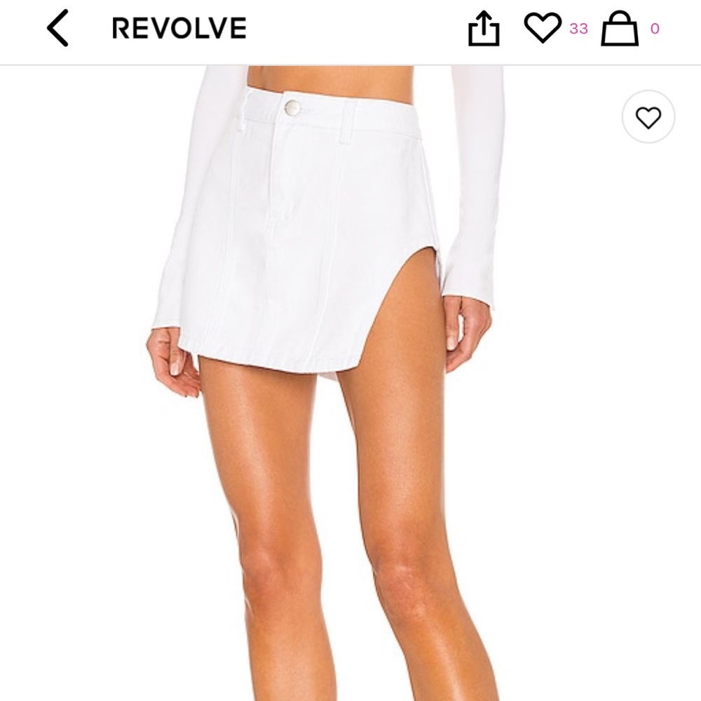 White jean skirt from REVOLVE. NEVER WORN